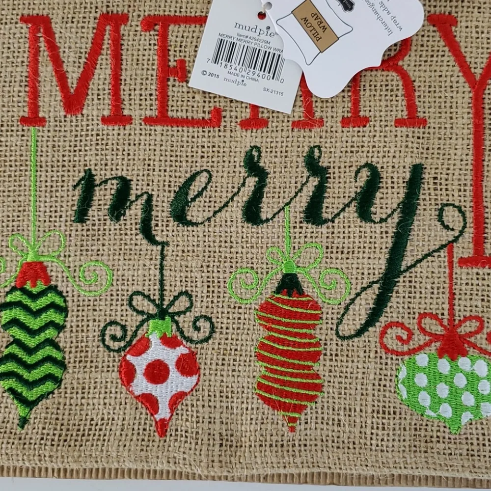Mud Pie Christmas Pillow Wrap 15